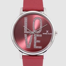 Daniel Klein Women Red Leather Analogue Watch DK.1.12339-3-picture-9