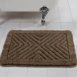 Saral Home TAME Geometric Brown Microfibre Bath Mat-image-19