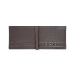 TOMMY HILFIGER Brown Liard Leather Bi-Fold Wallet image 4