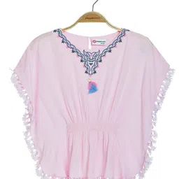 Peppermint Girls Batwing Sleeves Crepe Kaftan Top-image-99