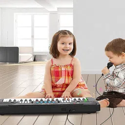 HOMOZE Original Trendy Electronic Piano Keyboard with 37 Keys, Microphone & USB Cable for Boys, Girls & Beginner | Musical Piano Keyboard Made with Nature-Friendly Plastic for 5+ Kids image 4