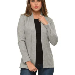 frenchtrendz Women's Viscose Cotton Fleece Winter Wear Medium Length Shrug image 1