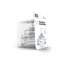 Comotomo 2 Pack Silicone Replacement Nipple Clear 3-6 Months image 3