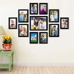 Art Street Primo wall photo frame Set of 11 Black Picture Frames (Black_6 Unit 4X6, 4 Units 5X7, 1 Unit 8X10 Inch, Black) image 1