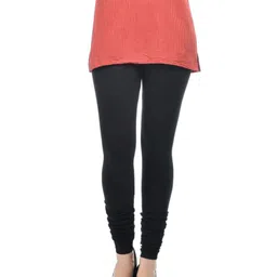 frenchtrendz Women's Cotton Spandex Stretchable Mid Rise Slim Fit Churidar Leggings Pull On image 1