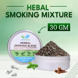 joyherbs Tobacco & Nicotine Free Smoking Mixture With 100% Natural Herbal Smoking Blend (makes 40 rolls) Tobacco Alternatives, Herbal Smoking Mix 1 Pack 30gm image 3