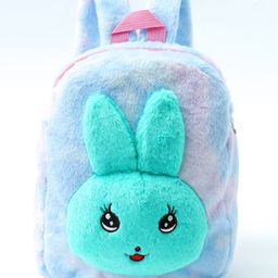 fab n funky Soft Plush Toy Bag with Bunny Applique Blue - 11 Inches-picture-33