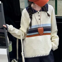 LULU & SKY Boys Striped Pullover image 5