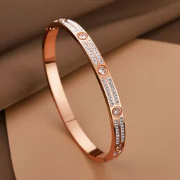 Jewels Galaxy Gold-Plated Crystals Studded Bangle-Style Bracelet-picture-30