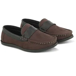 Steprite Colour Blocked Moccasins Loafers - Brown image 5