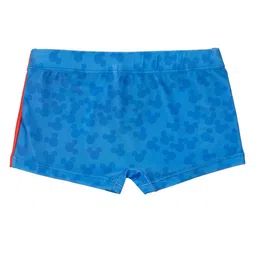 Disney by Yellow Bee Mickey & Friends Featuring Character Printed Swim Shorts - Red & Blue image 5