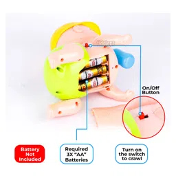 Fiddlerz Musical Baby Toy with 3D Lights & Sound Crawling Toys - Multicolour image 5