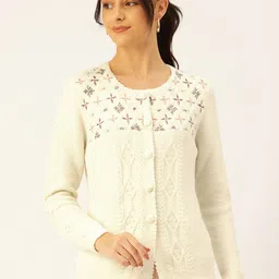 APSLEY Cable Knit Cardigan with Embellished Detail-picture-10