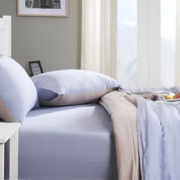 MASPAR Purple Pure Cotton Double Queen Duvet Cover With Pillow Case-picture-34