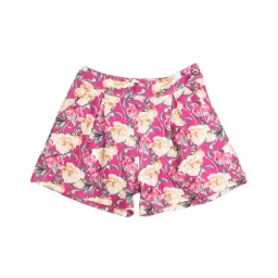 Peppermint Kids Pink Floral Print Shorts-picture-19