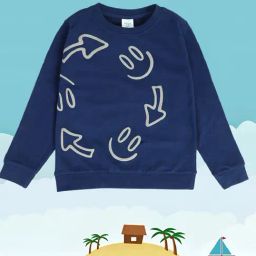 MINIKLUB Kids Navy Printed Full Sleeves Sweatshirt-picture-32
