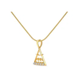 Mia By Tanishq 14K Yellow Gold Aquarius Pendant for Women image 3