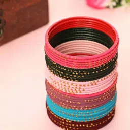 Aatmana Solid Handcrafted Bangles for Women - Set of 36 image 3