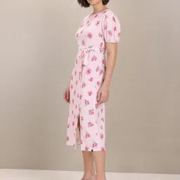 U.S. Polo Assn. Pink Printed A-Line Dress image 3