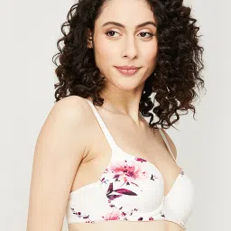Ginger by Lifestyle Off White Floral Print Minimizer Bra image 3
