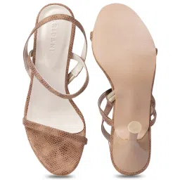 Eridani Women's Daniela Beige Ankle Strap Stilettos image 3