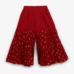 Ahalyaa Kids Maroon Printed Kurta Set image 4