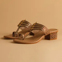 Eridani Women's Veera Chickoo Kolhapuri Sandals image 3
