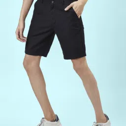 Byford By Pantaloons Black Cotton Slim Fit Shorts image 3