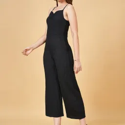 People by Pantaloons Black Sleeveless Jumpsuit image 3