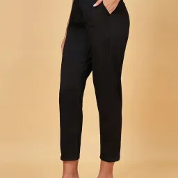 Annabelle by Pantaloons Black Mid Rise Trousers image 3