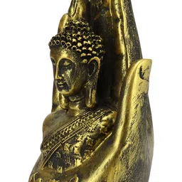 Aura Copper-Toned Buddha Idol Showpiece image 5