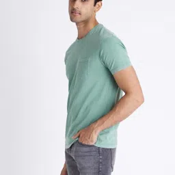celio Celio* Green Cotton Regular Fit T-Shirt image 3