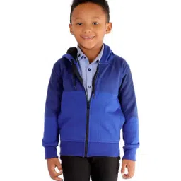 Ahhaaaa Kids Blue Solid Hoodie-image-38
