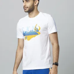 celio Celio* Mumbai Indians White Cotton Regular Fit T-Shirt image 3