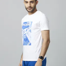 celio Celio* Mumbai Indians White Cotton Regular Fit T-Shirt image 3