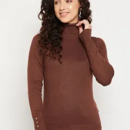 MADAME Brown High Neck Sweater-image-33