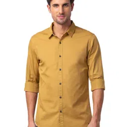 Spykar Khaki Slim Fit Shirt-picture-11