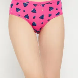Clovia Pink Cotton Printed Hipster Panty-picture-20