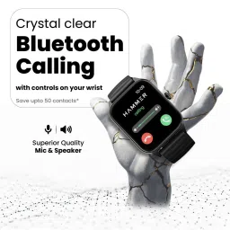 Hammer Stroke 1.96 inch TFT Display Calling Smartwatch with Strong Metallic Body (Black) image 3