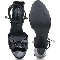 Shezone Women's Black Ankle Strap Sandals image 3