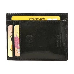 SASSORA Vivid Black Leather Small Coin & Card Case for Men & Women image 3