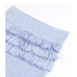 Mothercare Kids Yellow & Blue Printed Leggings (Pack Of 2) image 3