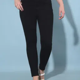 Crimsoune Club Black Blended Skinny Fit Mid Rise Cargo Jeans-picture-24