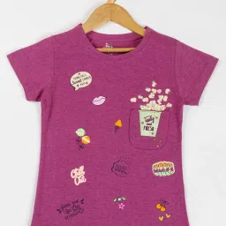 NINS MODA Kids Magenta Printed Top image 3