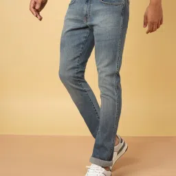Wrangler Mid Blue Cotton Skinny Fit Jeans image 3