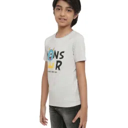 Octave Kids Off-White Cotton Printed T-Shirt image 3