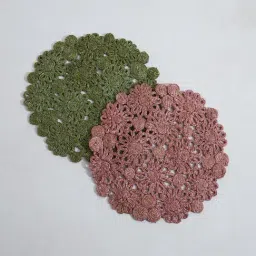 Westside Home Pink & Green Floral Placemats (Set of 2)-image-27