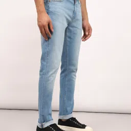 Lee Bruce Light Blue Skinny Fit Lightly Washed Jeans image 3