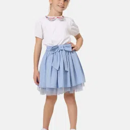 Angel & Rocket Kids Denim Solid Skirt image 3