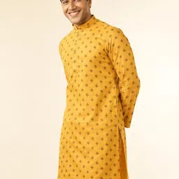 Diwas by Manyavar Floral Printed Mandarin Collar Pure Cotton Straight Kurta image 5